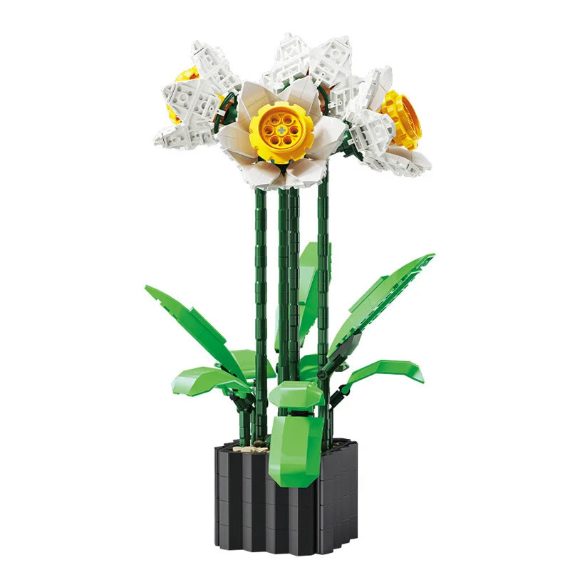 City Creativity Cymbidium Orkide Çiçeği Bonsai Seti - Ev Dekorasyonu ve DIY Yapı Taşları