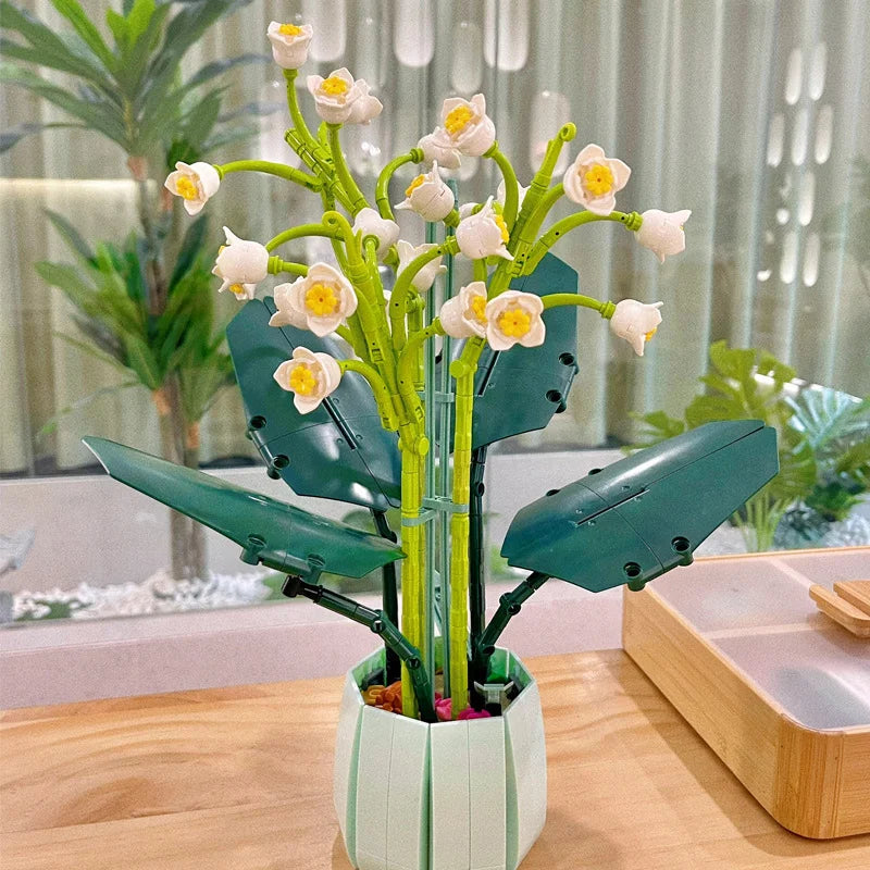 City Creativity Cymbidium Orkide Çiçeği Bonsai Seti - Ev Dekorasyonu ve DIY Yapı Taşları