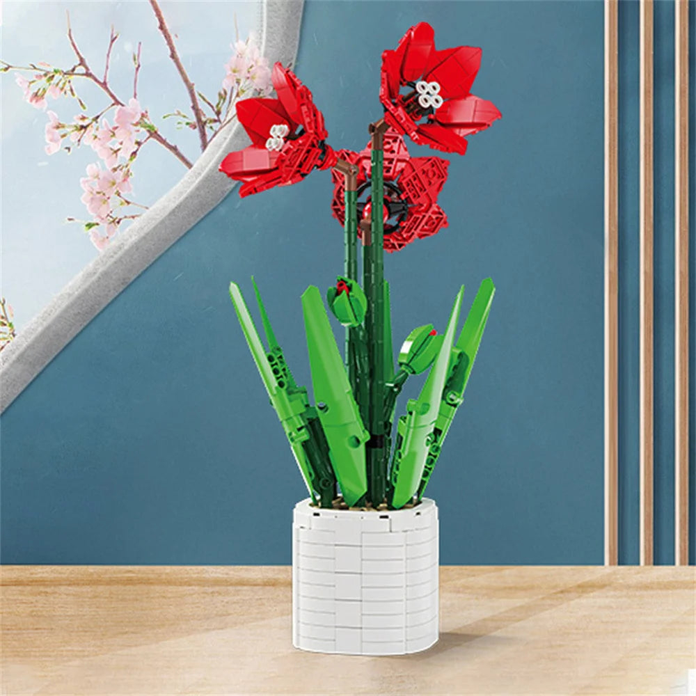 City Creativity Cymbidium Orkide Çiçeği Bonsai Seti - Ev Dekorasyonu ve DIY Yapı Taşları